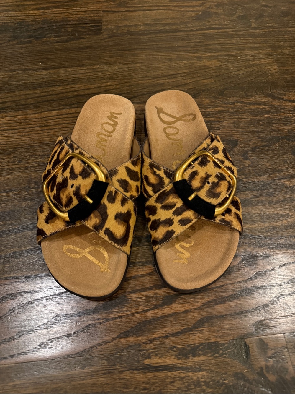 Sam Edelman Darla 2 Leopard Print Buckle Sandals